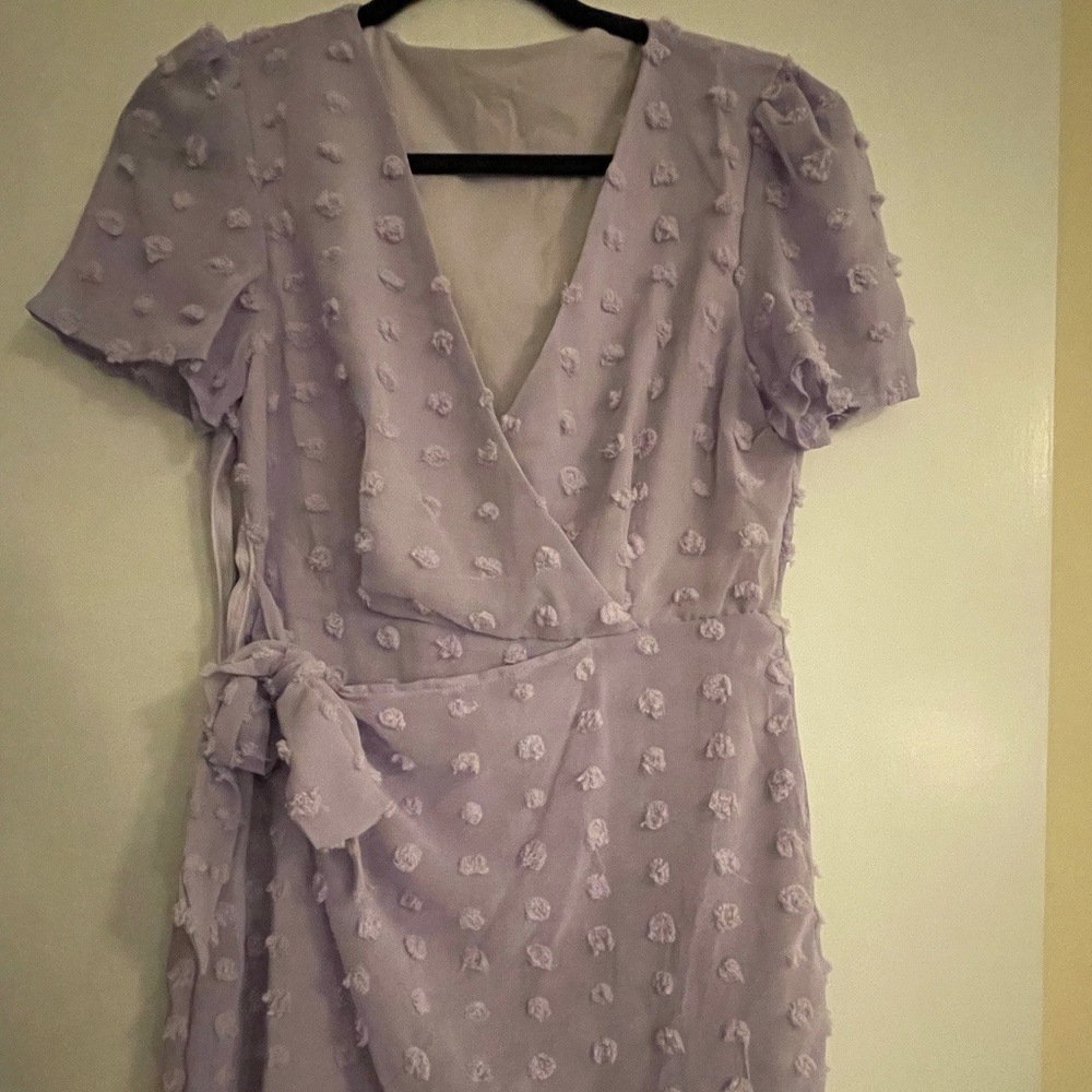 Lilac polka dot dress